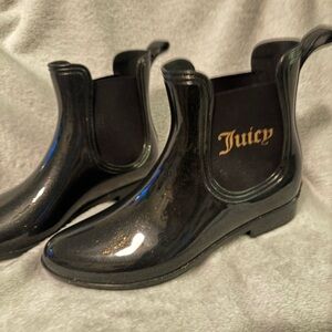 Juicy Couture Rain Boots- black - size 9